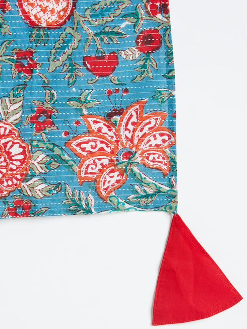 VASTRAMAY Girls Red kurta and Palazzo Pant Dupatta Set